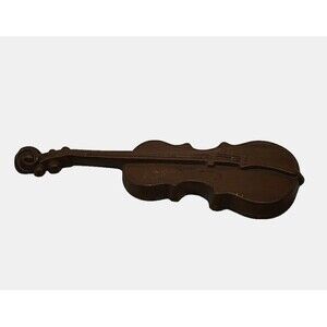 brown cast metal musical instrument wall hangings  violin  ROYAL